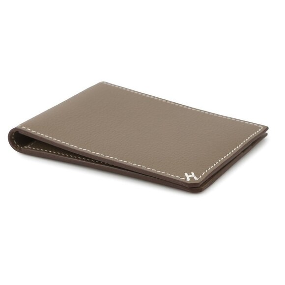 HERMES HSellier Horizontal Card Case Evercolor Etoupe - Picture 3 of 7